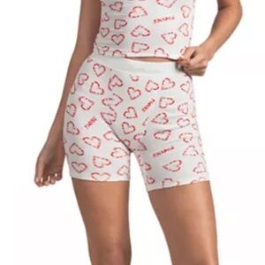 SKIMS Heart-Print Cotton Ribbed Boxers